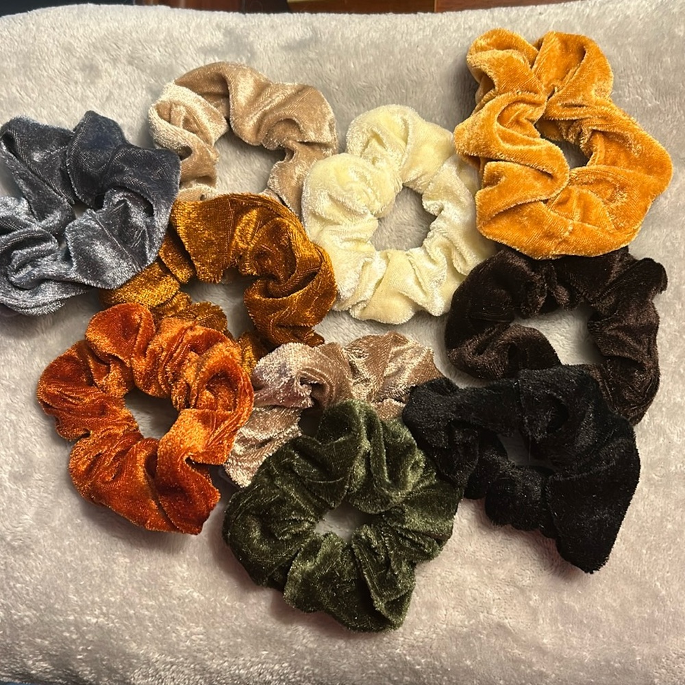 Velvet Scrunchie Set of 10